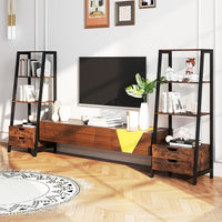 Ladder Bookshelf with Storage