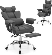 Executive Desk Chair w/Retractable Footrest