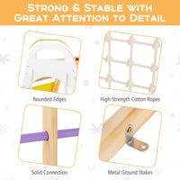8-in-1 Wooden Jungle Gym Playset with Monkey Bars & Climbing Ladder