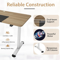 Giantex 140 x 70cm Large Electric Standing Desk, Height Adjustable Sit to Stand Desk