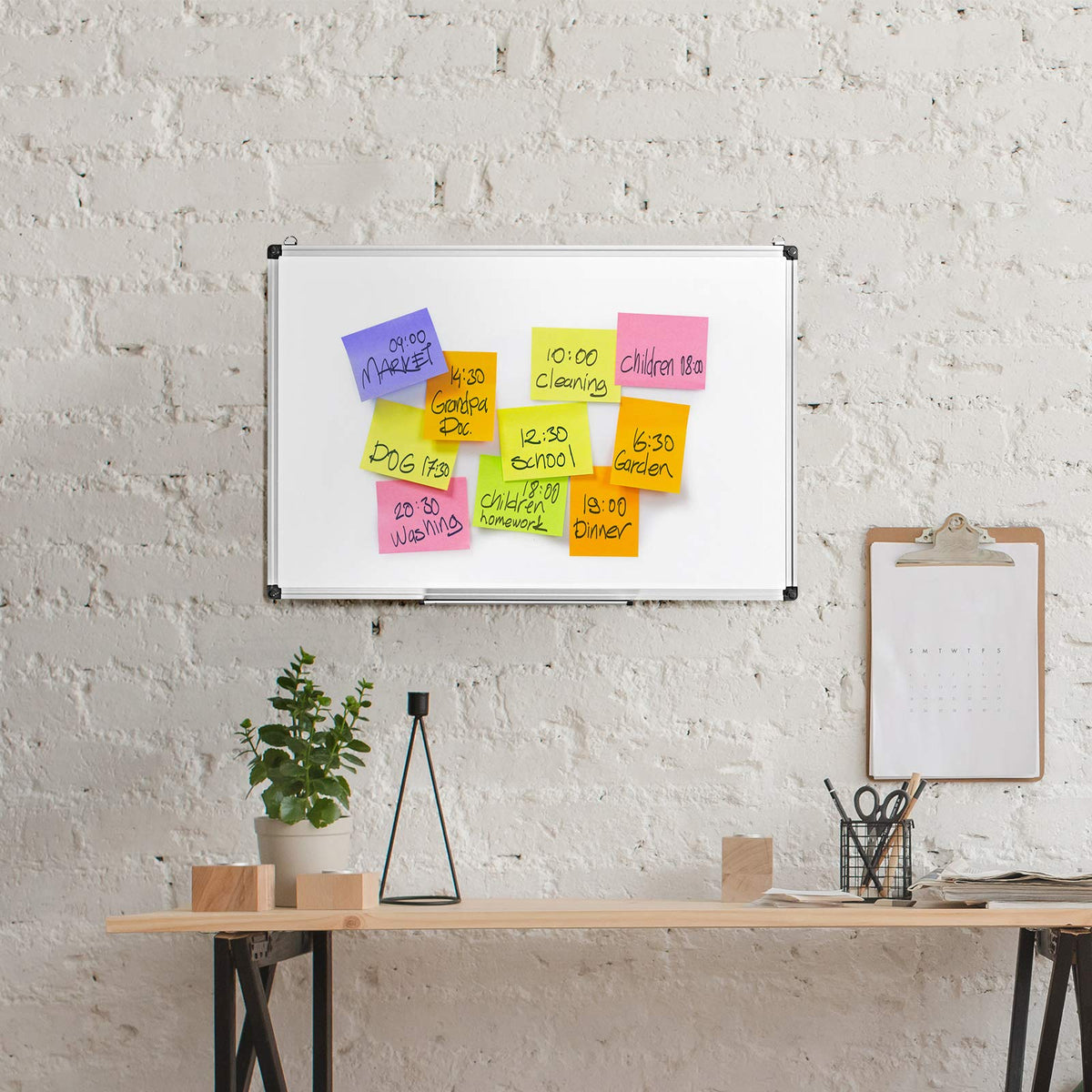 Giantex Dry Erase Board, Wall Mounted Board with Detachable Tray