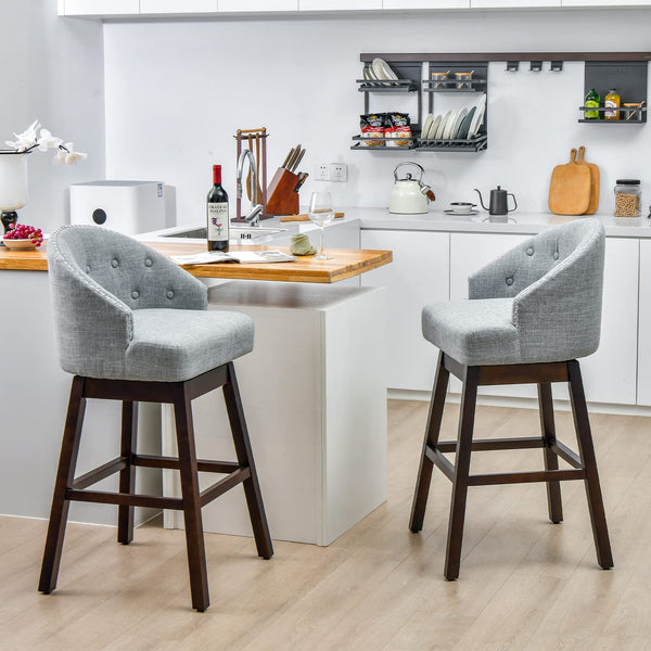 Giantex Set of 2 Bar Stools, Swivel Barstools