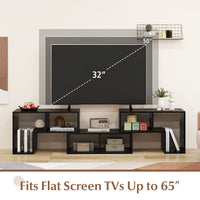 Giantex 3 Pieces Adjustable TV Console Stand