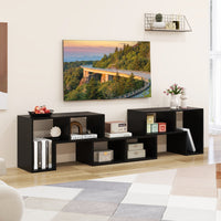 Giantex 3 Pieces Adjustable TV Console Stand