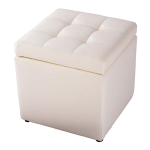 Giantex 40CM Cube Ottoman, Pouffe Storage Box Lounge Seat Footstools
