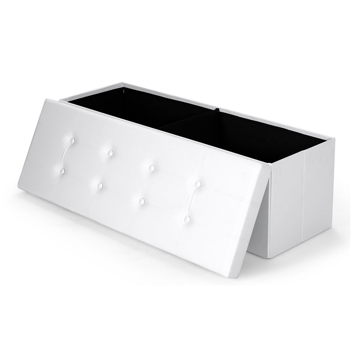 Giantex 114cm Folding Storage Ottoman Bench