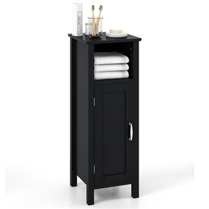 Bathroom Floor Cabinet w/Single Door & Adjustable Shelf, Avoid Tipping Over & Wobbling