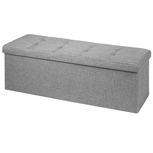 GIANTEX 38cm Fabric Folding Storage Ottoman