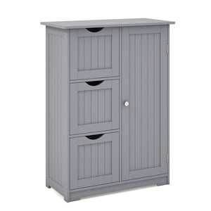 Freestanding Bathroom Floor Cabinet Side Storage Cabinet Drawer Chest Organizer