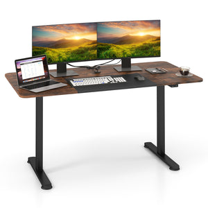 Giantex Electric Height Adjustable Standing Desk, 140cm x 70cm Ergonomic Sit Stand Desk