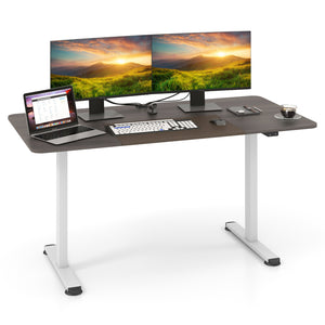 Giantex Electric Height Adjustable Standing Desk, 140cm x 70cm Ergonomic Sit Stand Desk