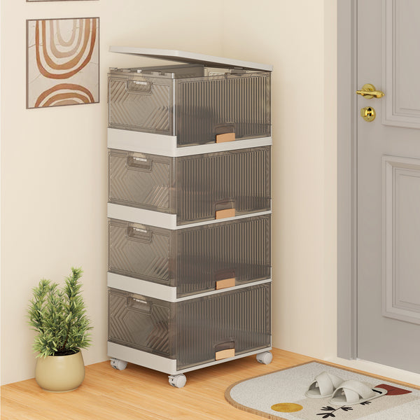 4-Tier Foldable Shoe Rack Organizer
