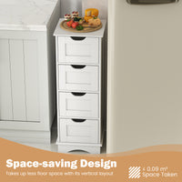 Bathroom Storage Cabinet with 4 Drawers