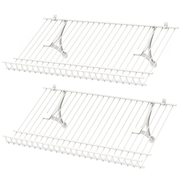 Closet Shelves Wall Mounted Set of 2