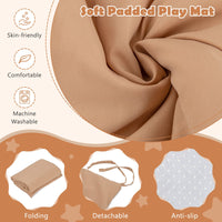 Kid's Play Tent with Washable Cotton Mat and Flag Banner for Kids Aged 3+