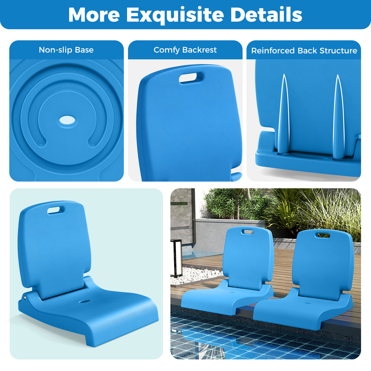 Poolside Chairs for Edge of Pool