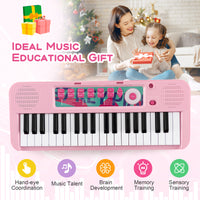 Kids Keyboard Piano with Music Stand & Bench