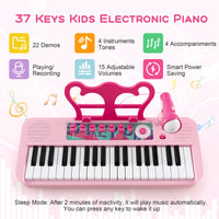 Kids Keyboard Piano with Music Stand & Bench