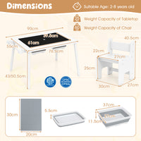 Sensory Table & Chair Set for Kids 2-8