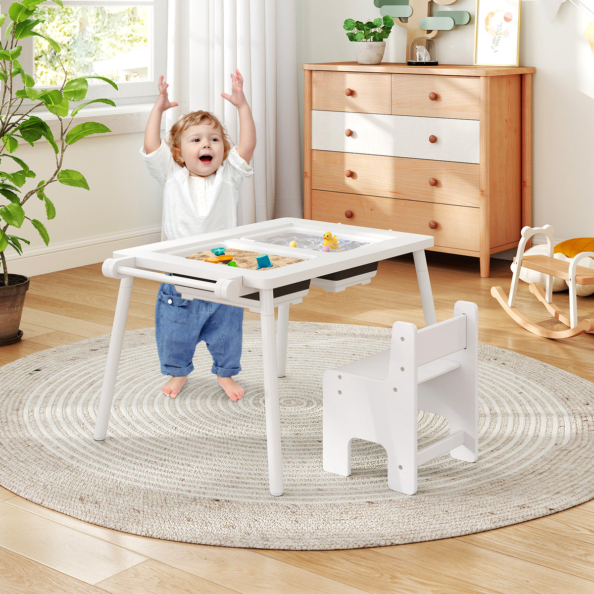 Sensory Table & Chair Set for Kids 2-8