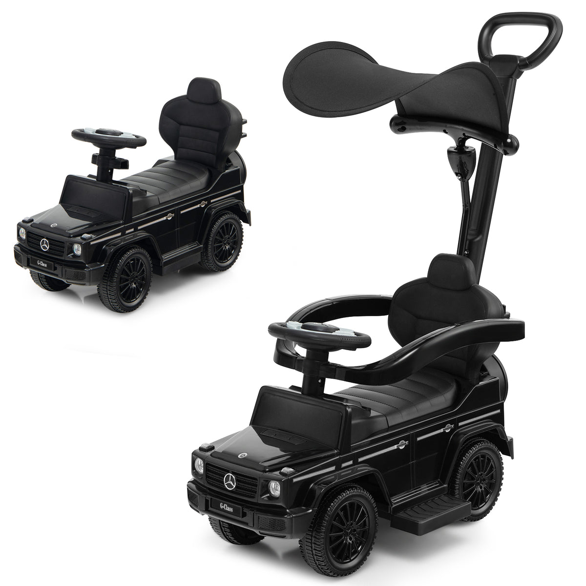 3-in-1 Licensed Mercedes Benz Ride on Push Car