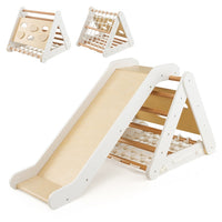 4-in-1 Toddler Climbing Toys with 3-Sided Triangle Climber for Kids