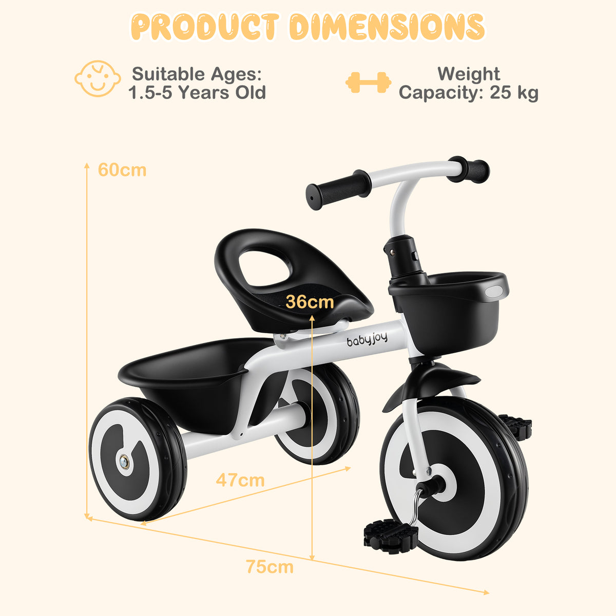 Kids Trike with Adjustable Seat