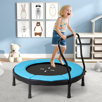 40” Trampoline for Kids, Indoor/Outdoor Fitness Trampoline with Foam Handlebar