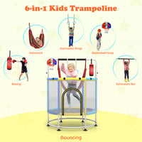 55" Kids Trampoline, Toddler Trampoline with Hammock