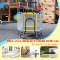 55" Kids Trampoline, Toddler Trampoline with Hammock