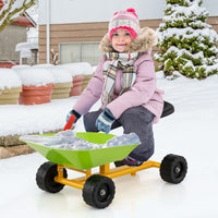 Outdoor Sandbox Toy with Controllable Shovel and 4 Wheels