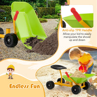 Outdoor Sandbox Toy with Controllable Shovel and 4 Wheels