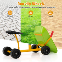 Outdoor Sandbox Toy with Controllable Shovel and 4 Wheels