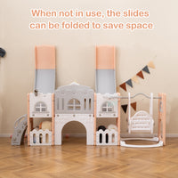 Kids Double Slides and Climber Playset