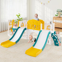 Kids Double Slides and Climber Playset