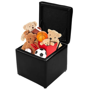 Giantex 40CM Cube Ottoman, Pouffe Storage Box Lounge Seat Footstools