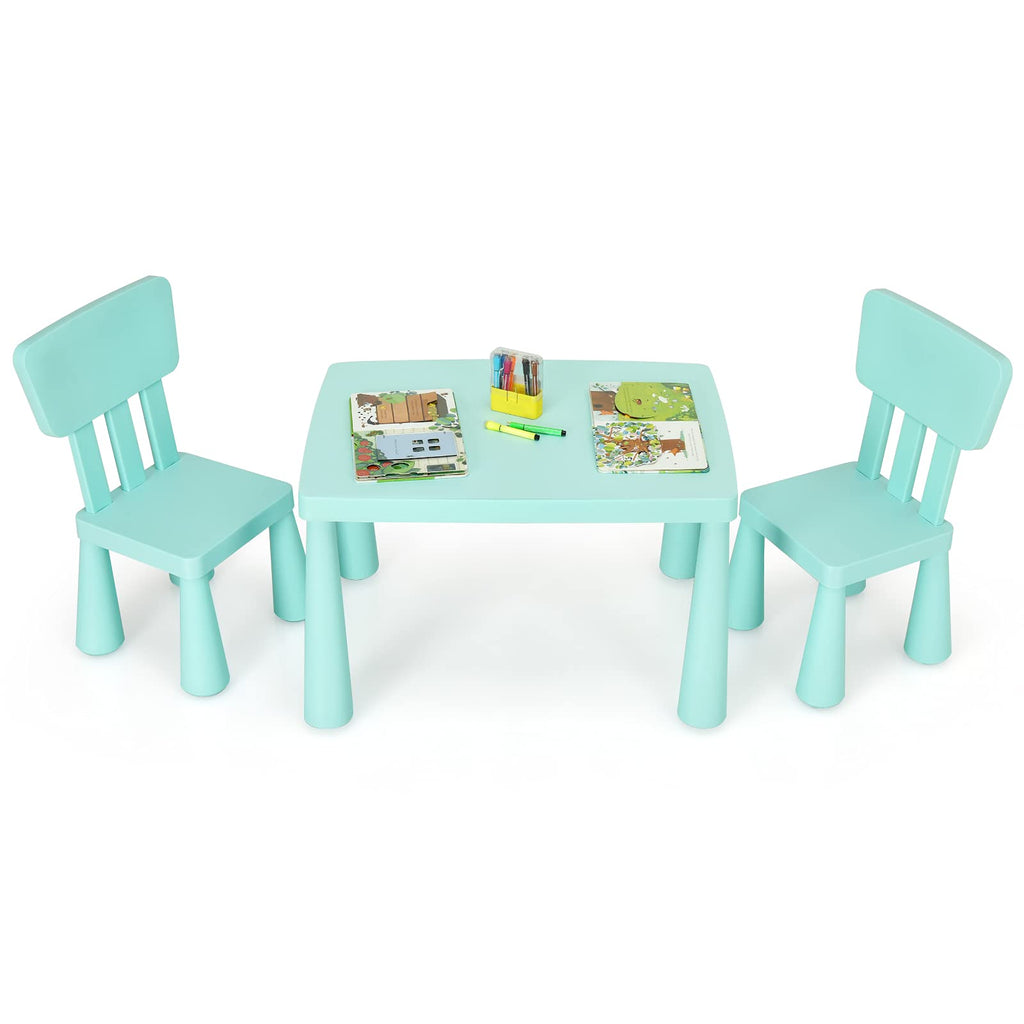 Kids Table and Chair Set, 3 Piece Children Activity Table for Reading ...