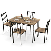 Giantex 5-Piece Dining Table Set for Small Space for Home Restaurant