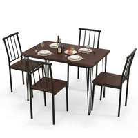 Giantex 5-Piece Dining Table Set for Small Space for Home Restaurant