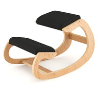 Giantex Ergonomic Kneeling Chair, Wood Rocking Posture Chair with Soft Cushion for Back Neck Shoulder Pain Relief