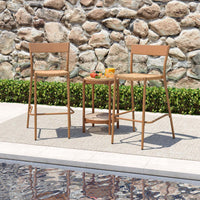 Patio Barstools Set of 2, Outdoor Bar Height Chairs