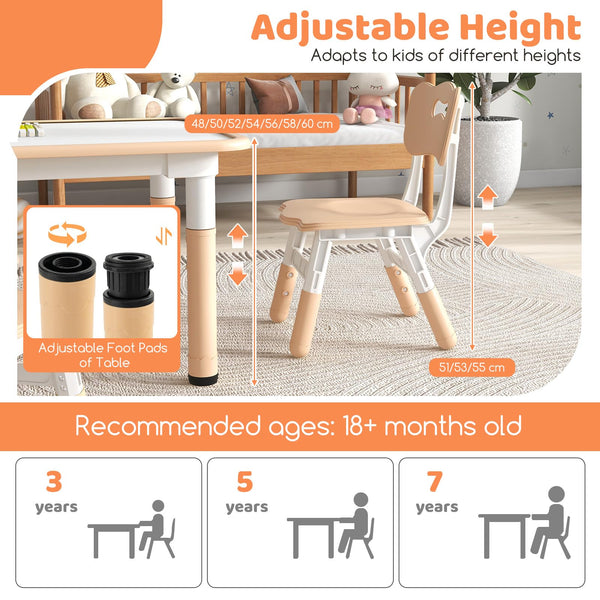 Kids Table and 4 Chairs Set