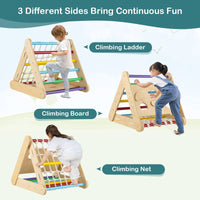 4-in-1 Toddler Climbing Toys with 3-Sided Triangle Climber for Kids