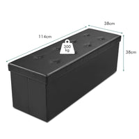 Giantex 114cm Folding Storage Ottoman Bench