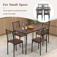 Giantex 5-Piece Dining Table Set for Small Space for Home Restaurant