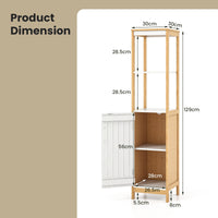 Giantex Bathroom Floor Cabinet, Narrow Freestanding Storage Cabinet with Door