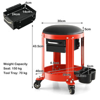 150 kg Capacity Workshop Creeper Seat, Rolling Mechanic Stool