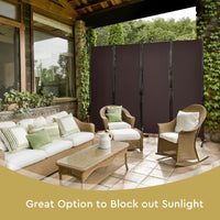 Giantex 4-Panel Room Divider, Folding Privacy Screen, Portable Fabric Wall Divider and Separator w/Steel Frame