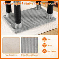 Large Multi-Level Cat Tree, 156 cm Tall Cat Tower w/ 2 Condos