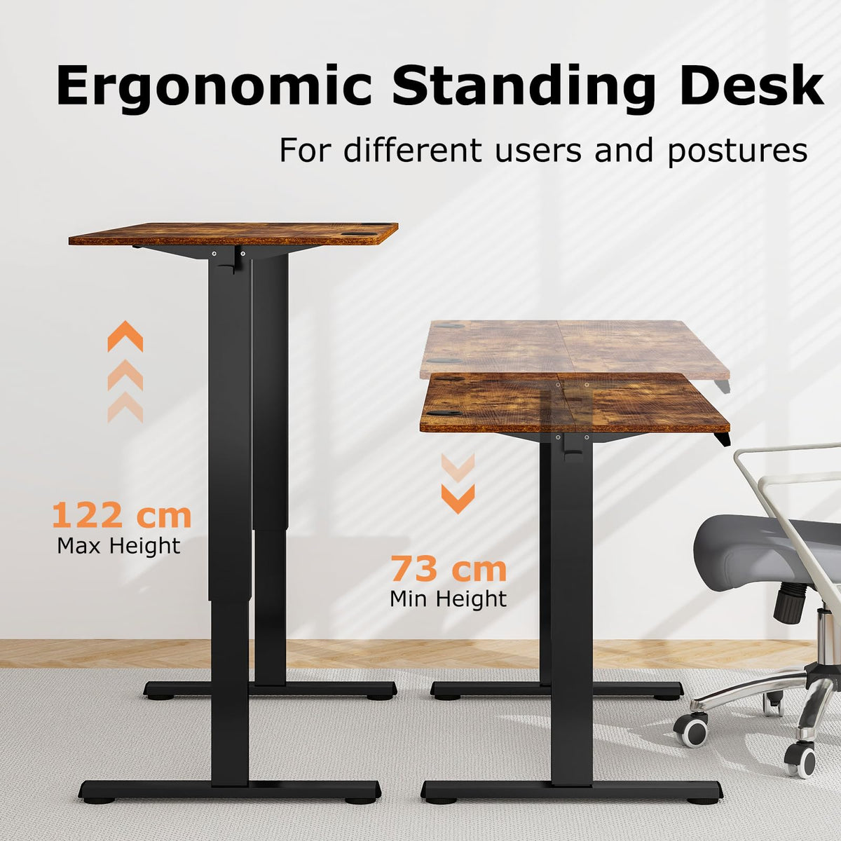 Giantex Electric Standing Desk, 120 x 60 cm Sit Stand Home Office Desk